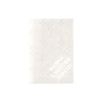 LOUIS VUITTON Coated Canvas Passport Holder Unisex White