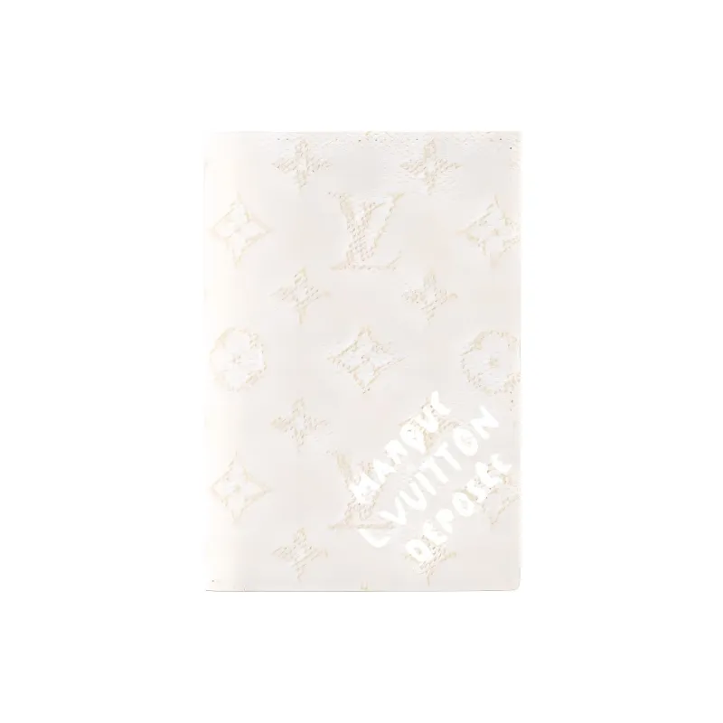 LOUIS VUITTON Coated Canvas Passport Holder Unisex White-0