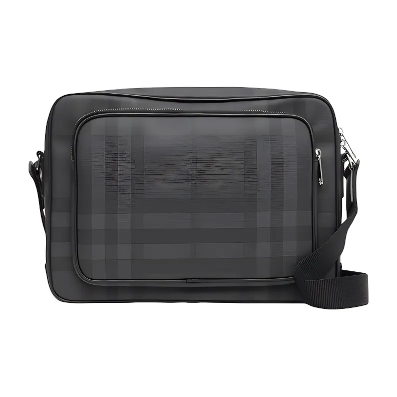 Burberry Nylon Fabric Messenger Bag, Crossbody Bag, Shoulder Bag Men's Charcoal Black-0