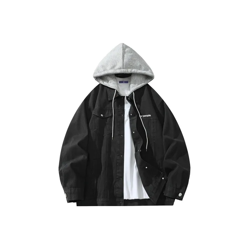 FAX FOR FMACM Denim Jacket Unisex Black-0