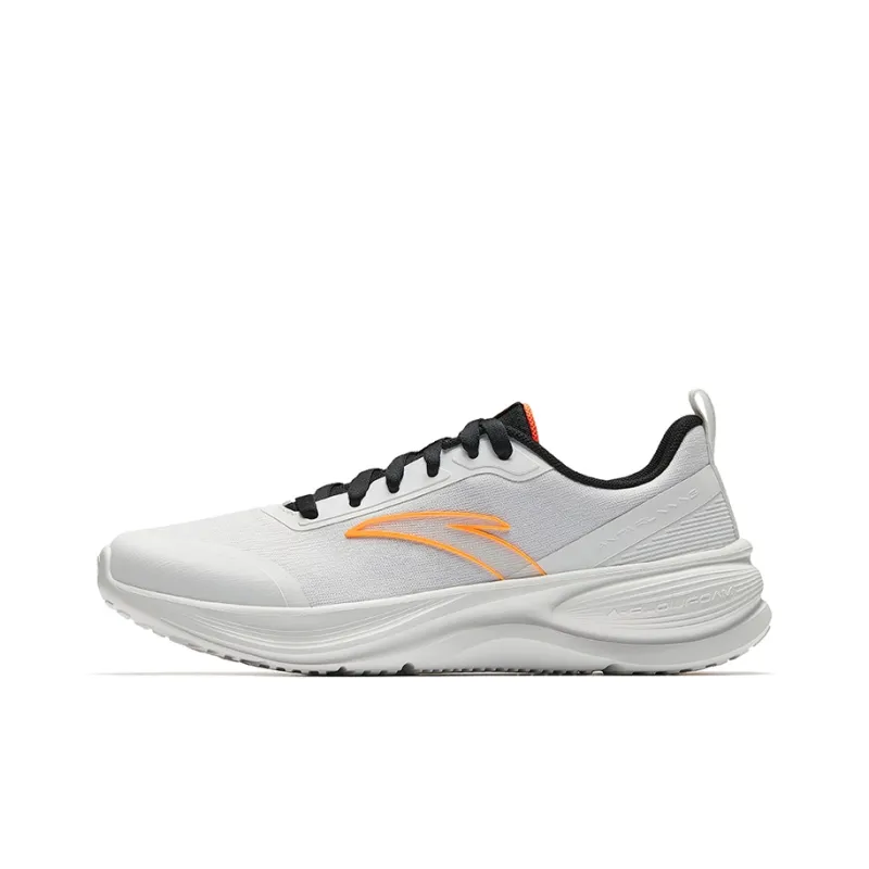 Anta Cushioning, Breathable, Slip Resistant Low Top Training Sprint City Commute Running Shoes Men's White-0