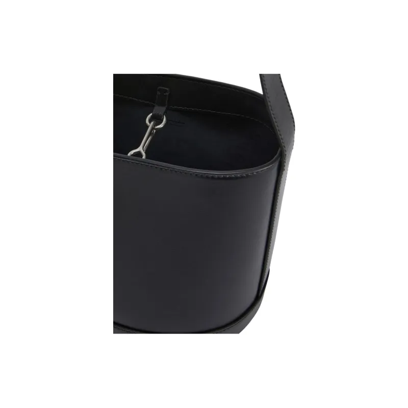 JIL SANDER Cannolo Cow Leather Bucket Bag, Shoulder Bag Women's Black-2