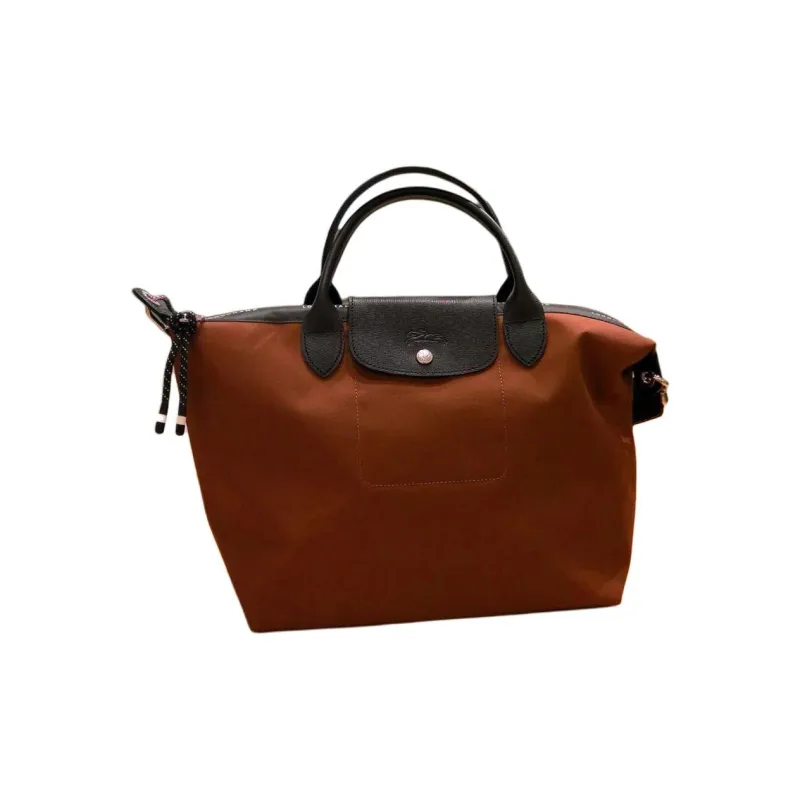 LONGCHAMP Le Pliage Energy Canvas Tote Bag, Shopping Bag, Crossbody Bag, Handbag Women's Chocolate-0