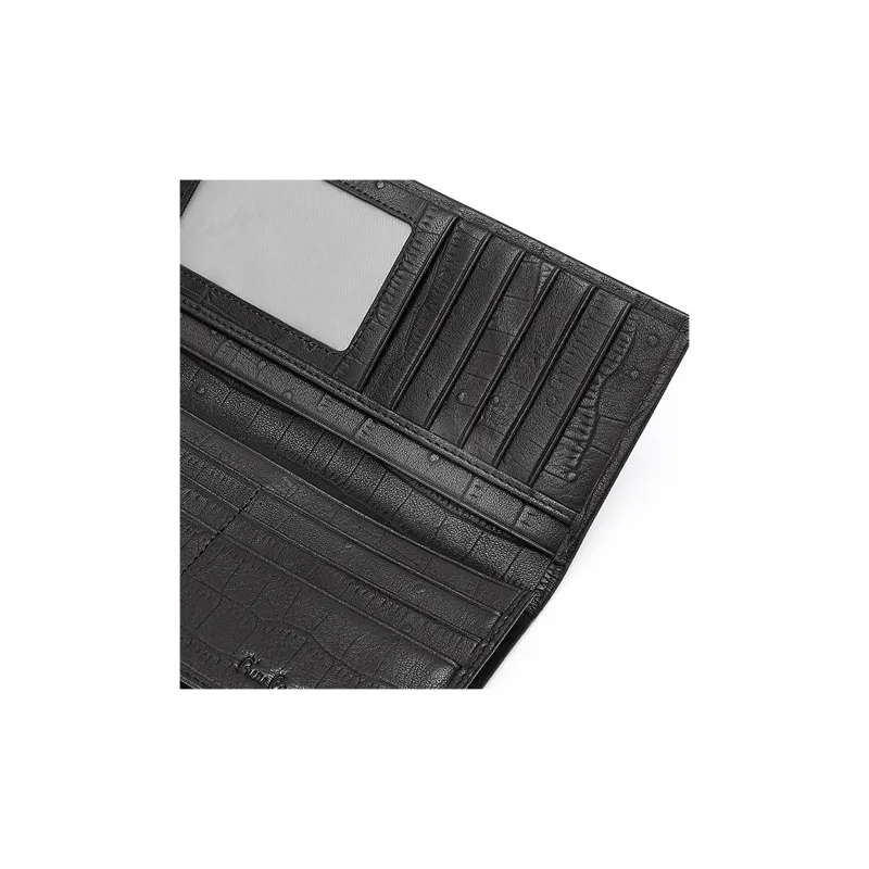 PIERRE CARDIN Top Grain Cow Leather Wallet Regular Men's Black-4