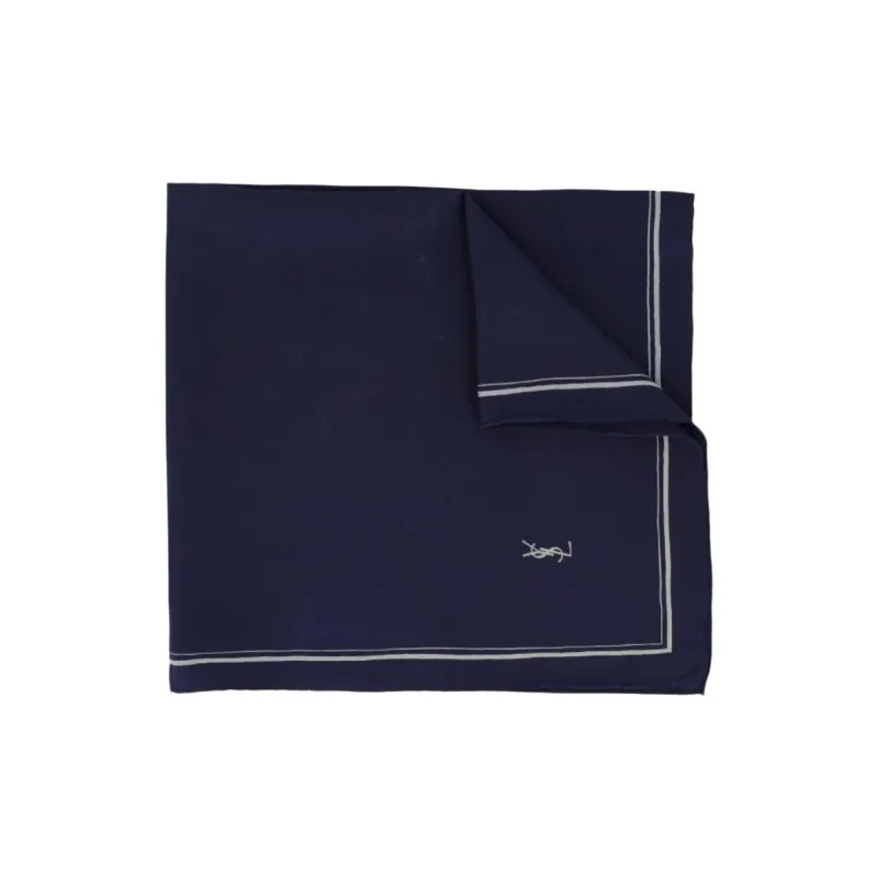 SAINT LAURENT Silk, Silk Scarves Women's Blue-1