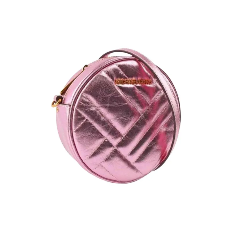 MICHAEL KORS Vivianne Genuine Leather Round Cake Bag Shoulder Bag Crossbody Bag Women's Pink-1