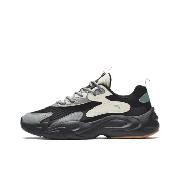 Anta Life Collection Cushioned Slip-Resistant Low-Top Chunky Sneakers Men's Black
