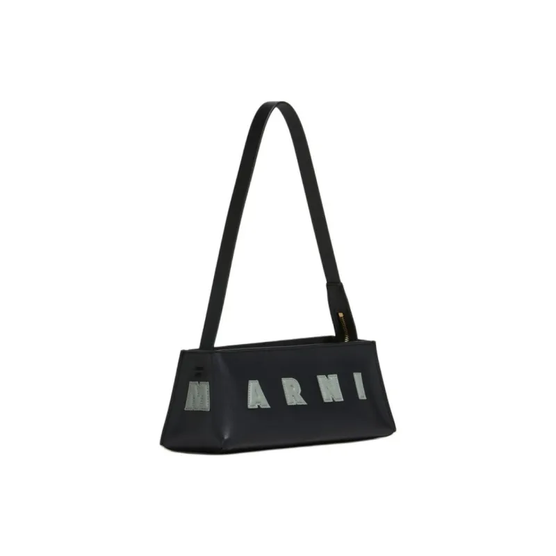 MARNI Calfskin Shoulder Bag Women's Black-1