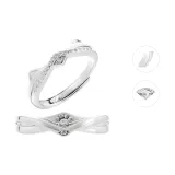 "Cat Paw" 999 Fine Silver Couple Rings