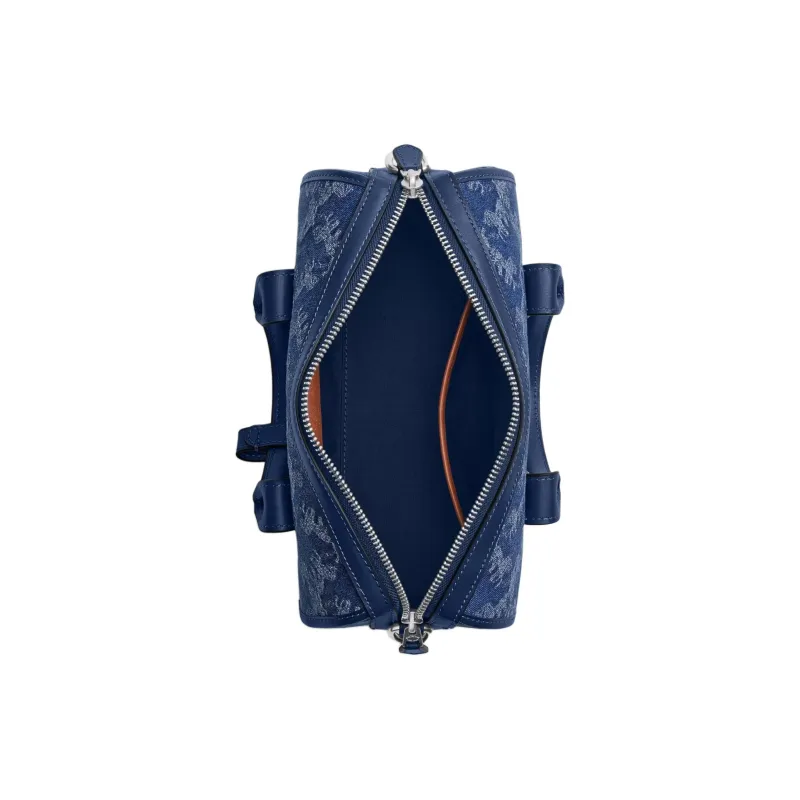 COACH Gotham Denim Fabric With Leather Shoulder Bag, Crossbody Bag, Handbag Medium Size Men's Dark Blue-2