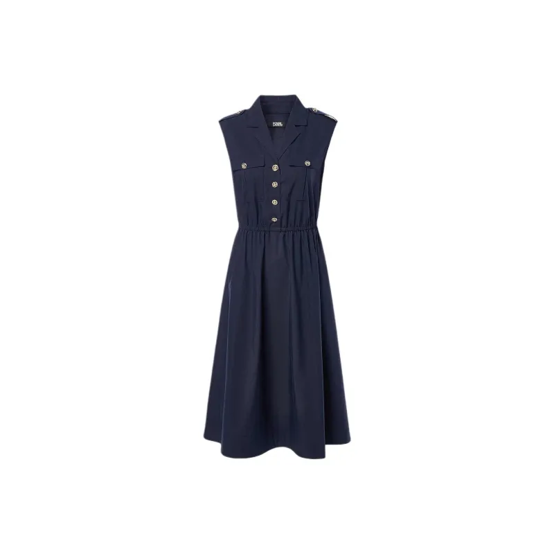 KARL LAGERFELD SS25 Sleeveless Dress Women's Blue-0
