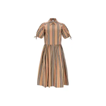 Burberry Short Sleeved Dress Women's Brown