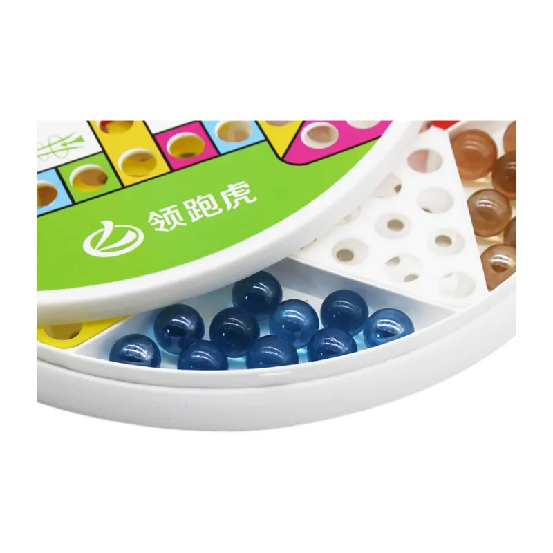 Leading The Way Chinese Checkers Glass Bead Puzzle Billiard Aeroplane Chess 2 in 1 Marble Game Board Games-3