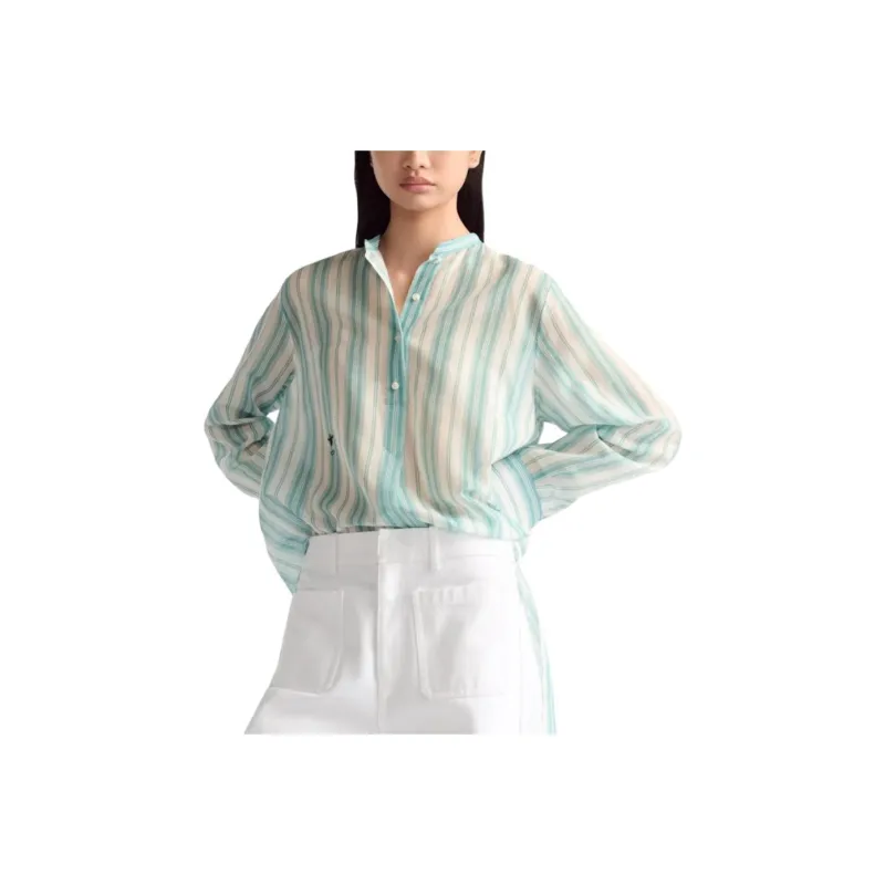 DIOR Shirts Women's White Green-0