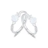 Sterling Silver Bestie Couple Rings