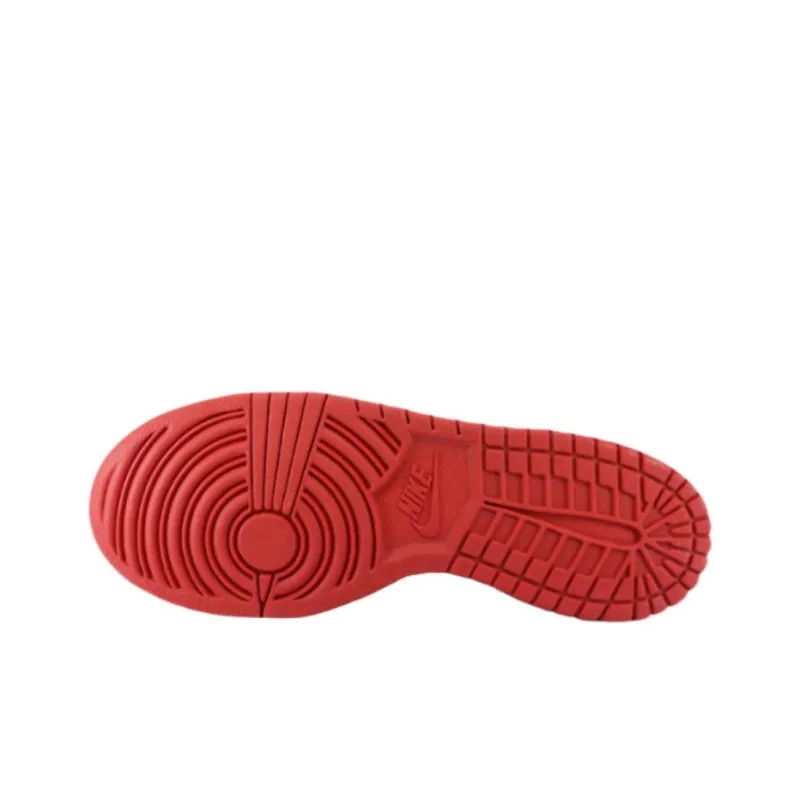 Nike Dunk Anti Slip Wear Resistant High Top Skateboard Shoes Men's Red White-4