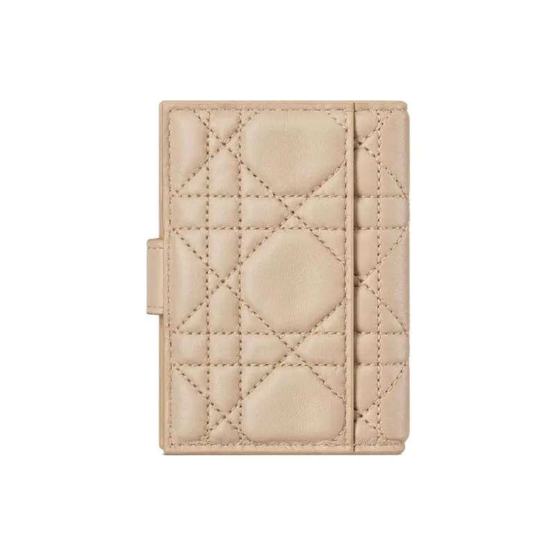 DIOR My Dior Sheepskin Card Holder Women's Pink Beige-2