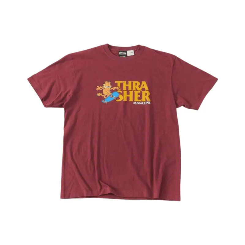 Jiafeimao X Thrasher T Shirts Men Red-0