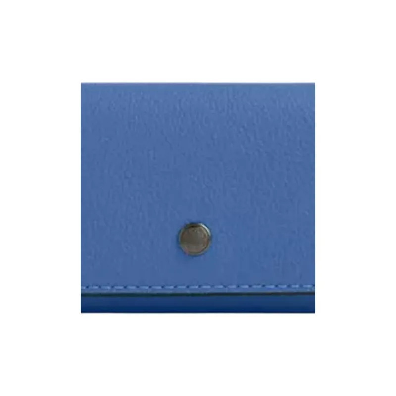 COACH Leather Key Pouch Mini Unisex Blue-2