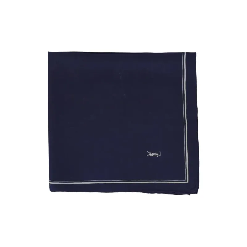 SAINT LAURENT Silk, Silk Scarves Women's Blue-0