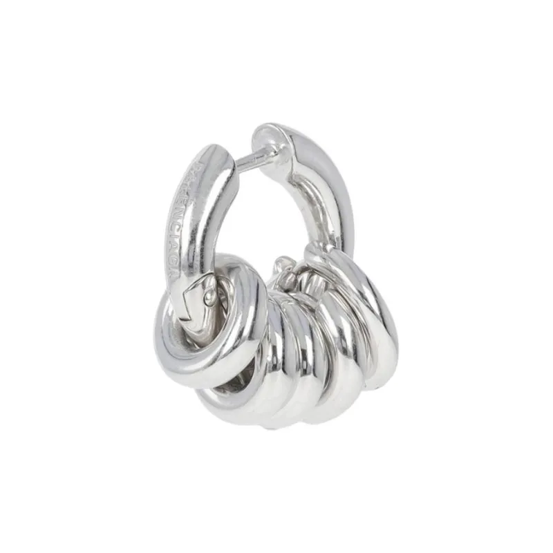 Balenciaga Sterling Silver Earrings Men's Silver-2