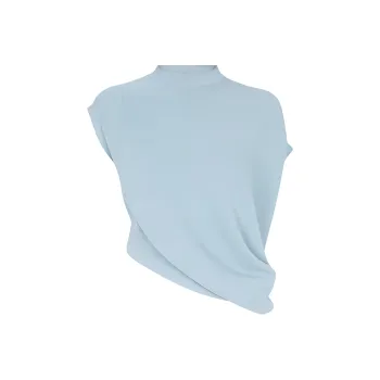 FENDI Asymmetric Hem Cape Sleeved Crewneck Jumper