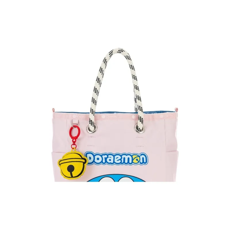 LeSportsac Doraemon, Collaboration Fabric Tote Bag, Shopping Bag, Handbag Medium Size Women's Ecru-3