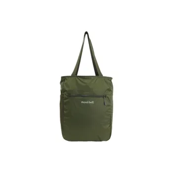 MONTBELL Nylon Tote Bag, Shopping Bag, Shoulder Bag, Handbag Small Size Unisex Khaki Green