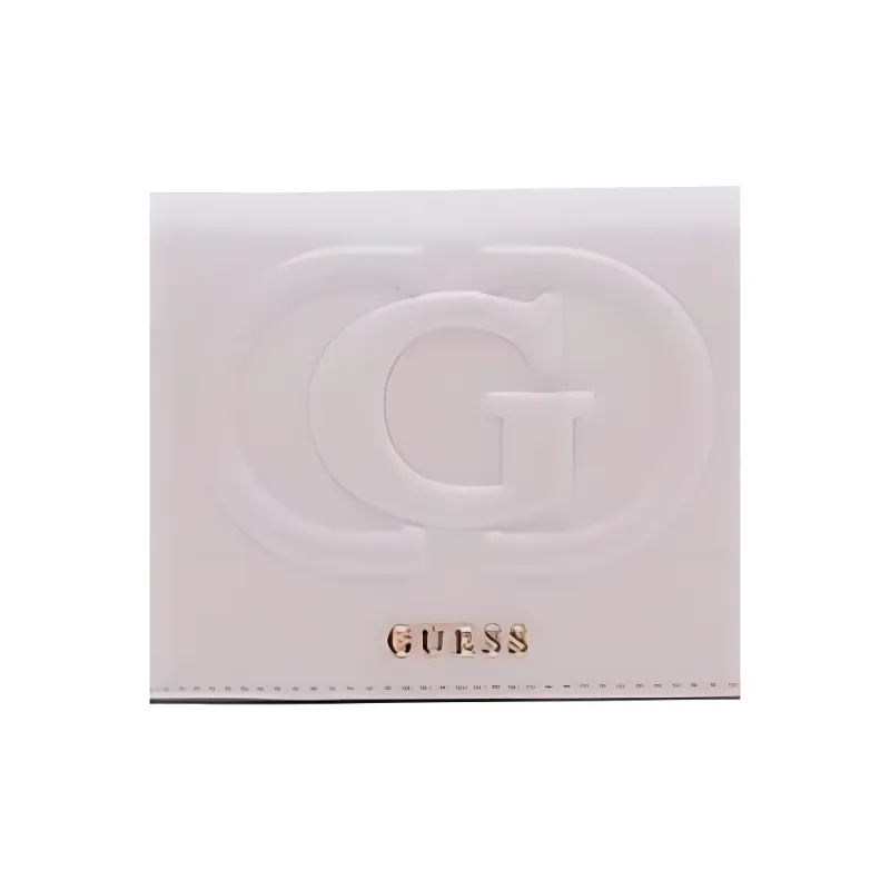 GUESS Artificial Leather Shoulder Bag Portable Crossbody Bag Shoulder Bag Medium Size Women's Ecru-4