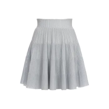 BALMAIN Casual Short Skirts Women's Light Blue
