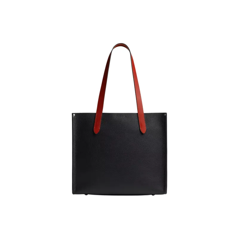 COACH Relay Leather Tote Bag, Shopping Bag, Shoulder Bag Tubas Men's Black Multicolor-2