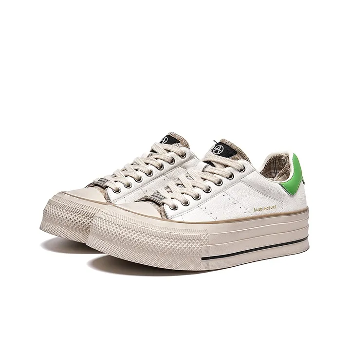 Acupuncture Abrasion Resistant Lightweight Breathable Height Increasing Low Top Skateboard Shoes Women's-11