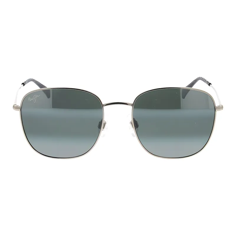 Maui Jim Metal Square Sunglasses Unisex Silver-1