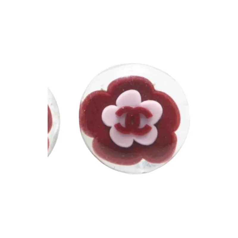 CHANEL 2004 Camellia motif Earrings-2