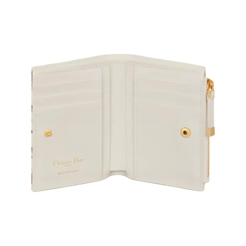 DIOR Caro Calfskin Wallet Women's Latte-2