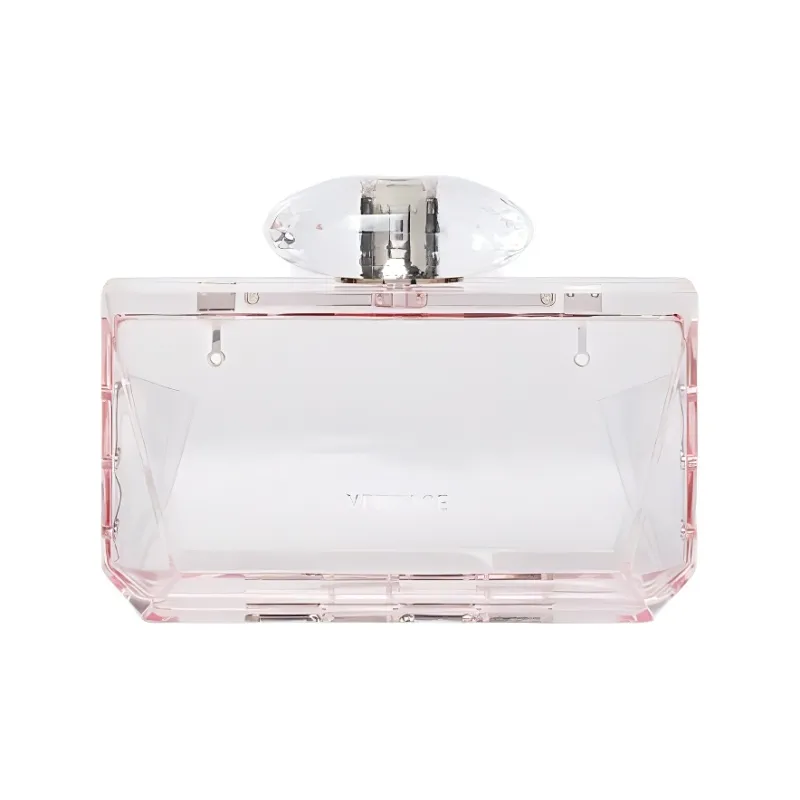 VERSACE Acrylic Shoulder Bag Clutch Women's Pink-0