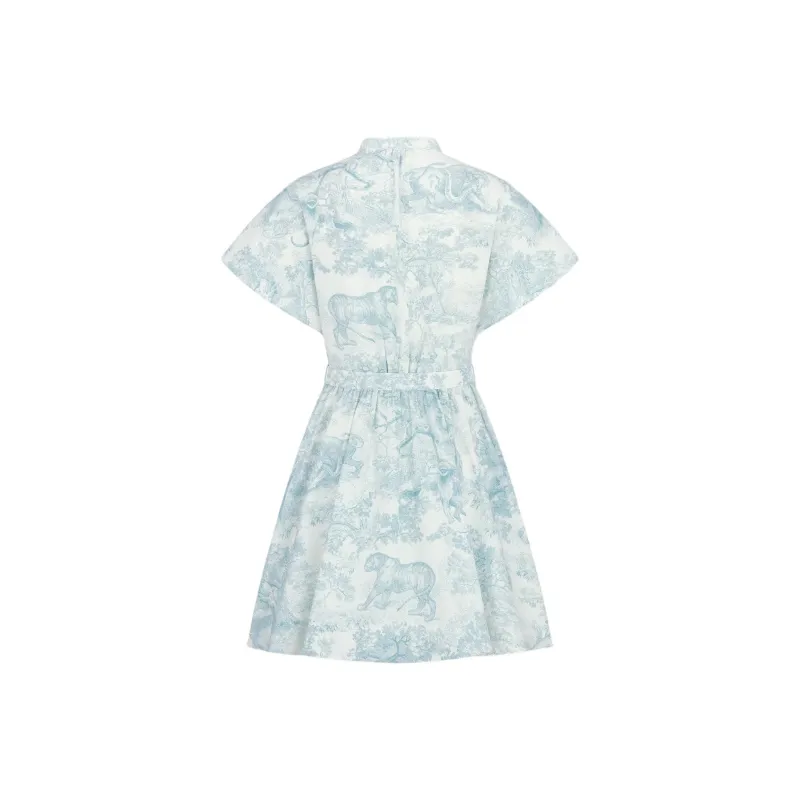 DIOR Dioriviera Short Sleeved Dress Women's Lily Of The Valley Green-1