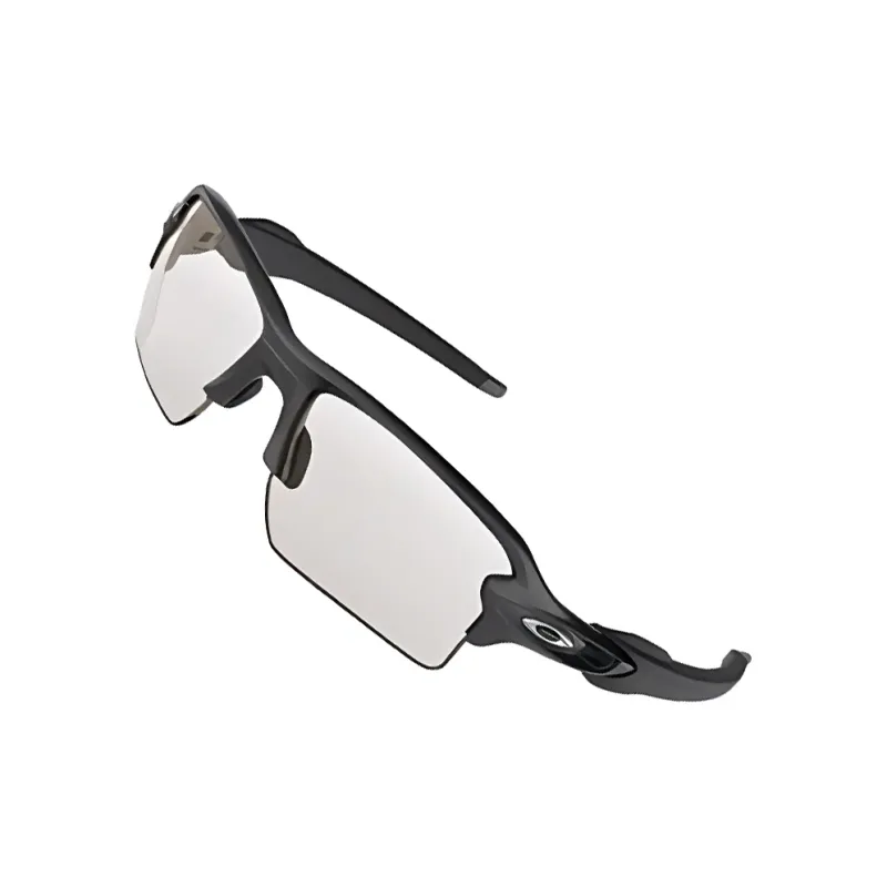 Oakley TR/Memory Plastic Irregular Shape Sunglasses Unisex Black-3