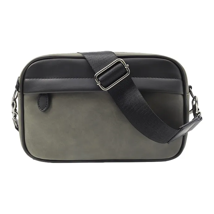 Old Man's Head Synthetic Leather Crossbody Bags Men's Black/Black Checkerboard/Black Pattern-20