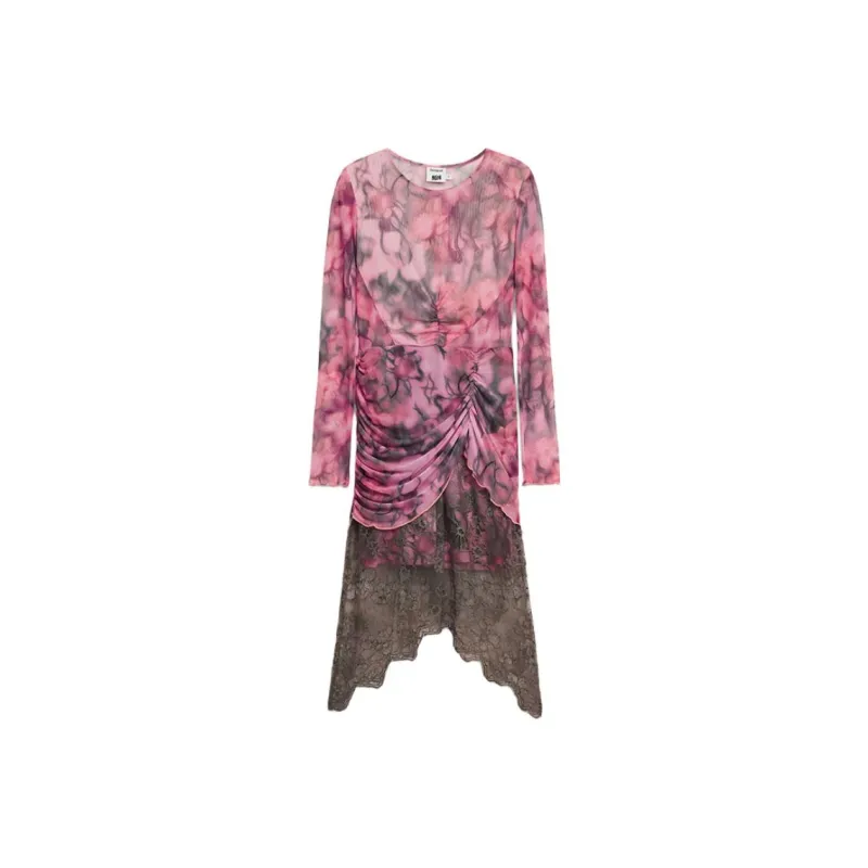 Desigual Long Sleeved Dresses Women's Foundation With Pattern-0