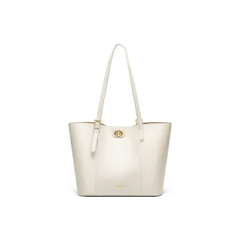 CNOLES Synthetic Leather Shoulder Bag Crossbody Bag Regular Extra Large Women's Cream White