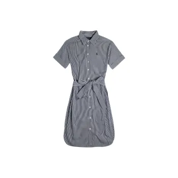 Polo Ralph Lauren SS24 Short Sleeved Dress Women's Black White