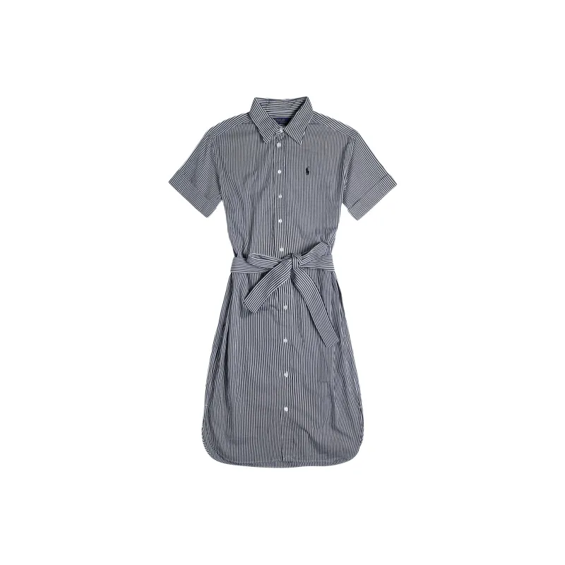Polo Ralph Lauren SS24 Short Sleeved Dress Women's Black White-0
