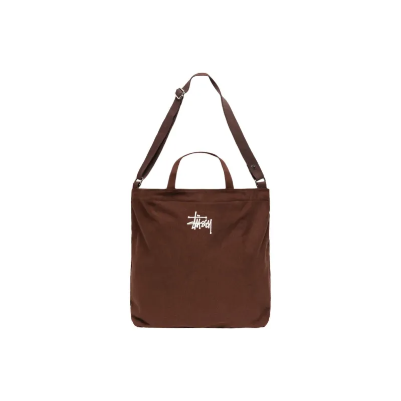 Stussy Cotton Handbag, Shoulder Bag, Crossbody Bag Unisex Brown-0