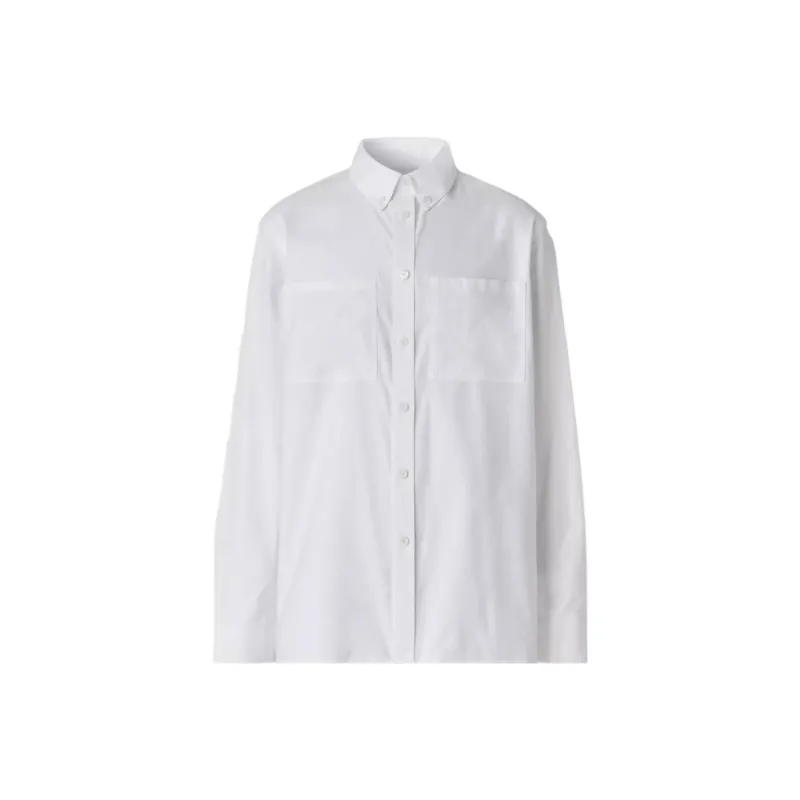 Burberry Ekd Print Oxford Oversized Shirt-0