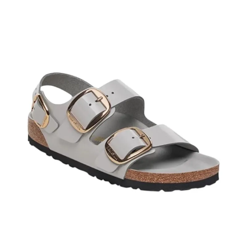 Birkenstock Milano One Strap Sandals Women's Lime Gray Narrow-1