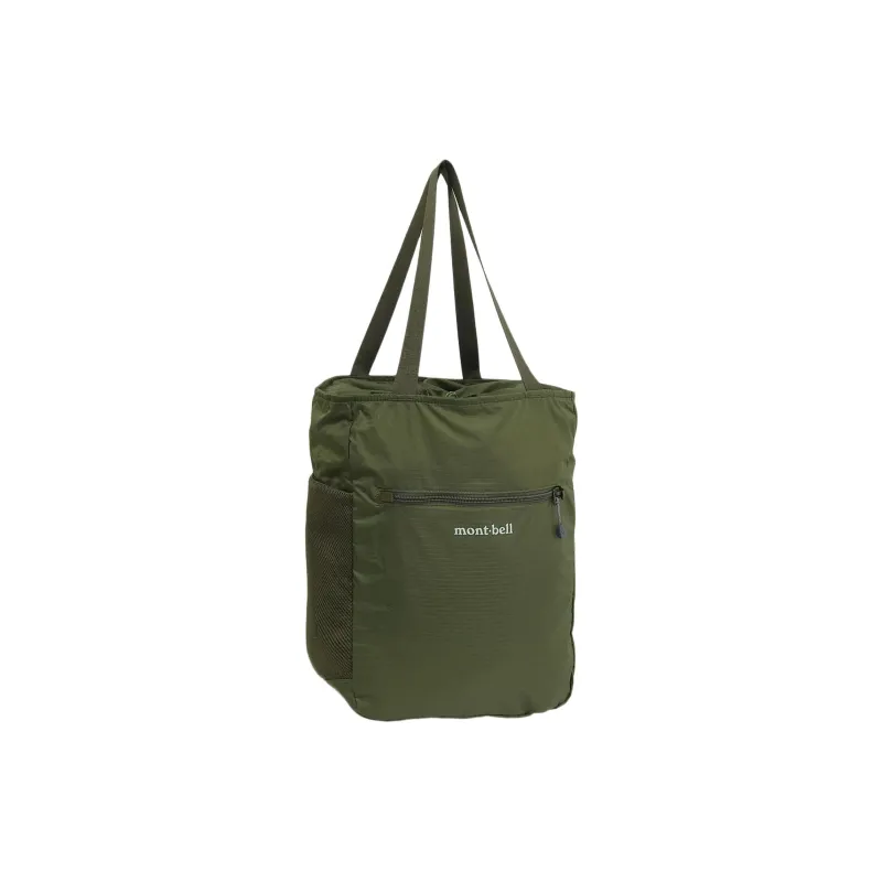 MONTBELL Nylon Tote Bag, Shopping Bag, Shoulder Bag, Handbag Small Size Unisex Khaki Green-1