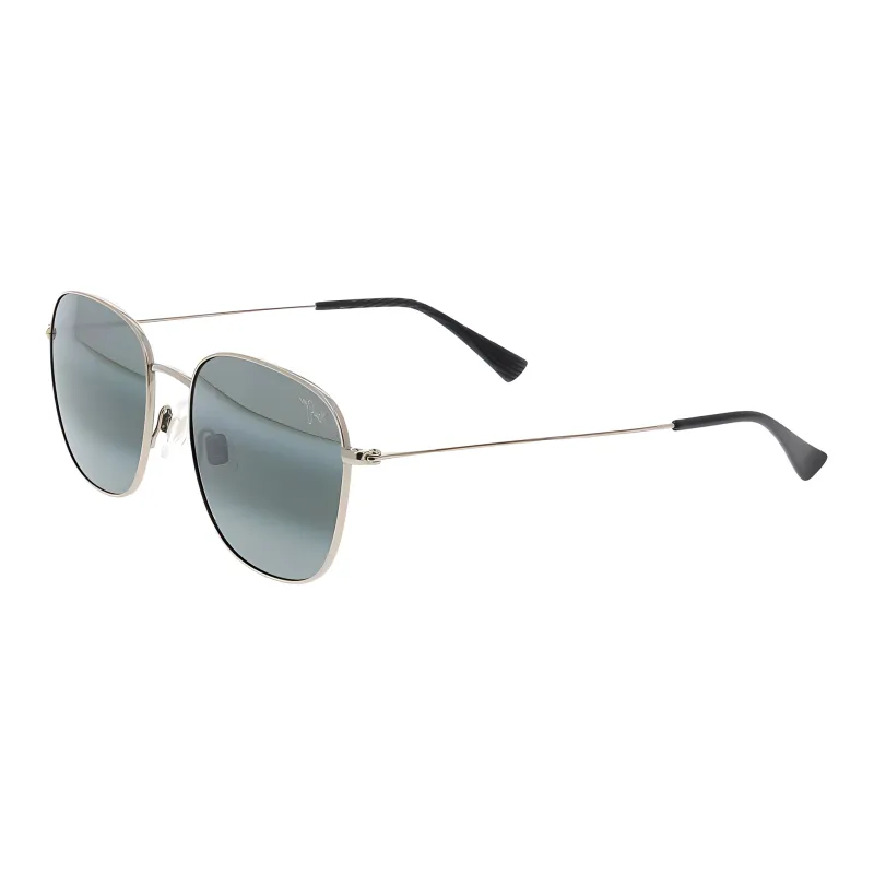 Maui Jim Metal Square Sunglasses Unisex Silver-0