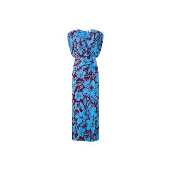 Diane Von Furstenberg SS25 Sleeveless Dress Women's Blue