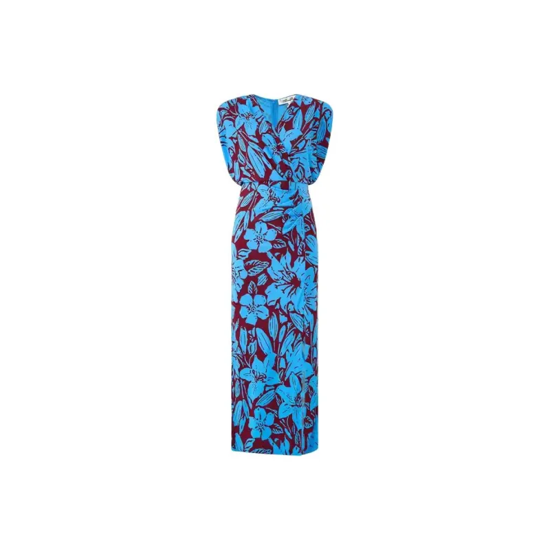 Diane Von Furstenberg SS25 Sleeveless Dress Women's Blue-0
